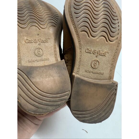 Cat & Jack Girl’s Booties Opal Brown Cognac Faux Suede Zipper Boots SIZE 6 - Picture 7 of 8